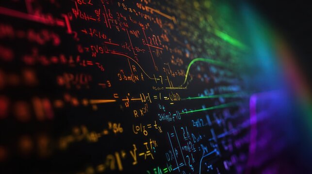 Colorful mathematical equations