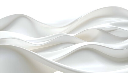Flowing white fabric, rippling with light and shadow, creating an abstract, elegant design