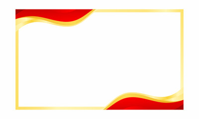 Obraz premium Red And Gold Frame Background For Elegant Event Invitation Template