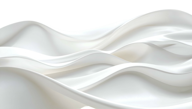 Flowing white fabric, rippling with light and shadow, creating an abstract, elegant design