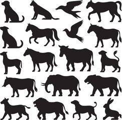  Animal Silhouette Vector Bundle