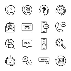Simple Icon Set | Customer Support, Inquiry, and Communication