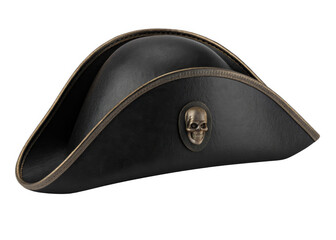 Pirate hat isolated on a transparent background.