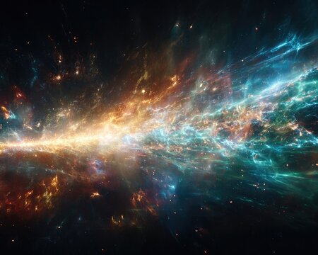 Colorful Nebula In Deep Space