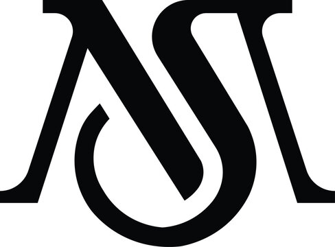 Initial letter sm, ms creative monogram logo design