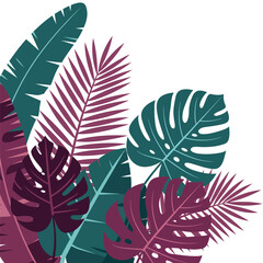 Tropical Leaves Background Design.
