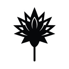 Water Marigold Spike Icon Vector Illustration