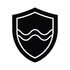 Water Shield Arrangement Icon Vector Illustration