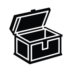 Trunk Open Icon Vector Illustration