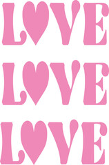 Love heart flower valentines pink amore gurly cute girls red hearts Crest Emblem t-shirt design Slogan Logo Graphic Vector. Tee shirt and apparel print  Vector clothing girly summer illustration 