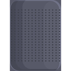 Gray Cylindrical Object With Numerous Small Black Dots Scattered Across Its Surface Isolated On A Transparent Background Representing A Speaker Mesh Or Sound Diffuser