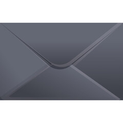 Gray Envelope Icon on Transparent Background for Digital Communication and Mail Services