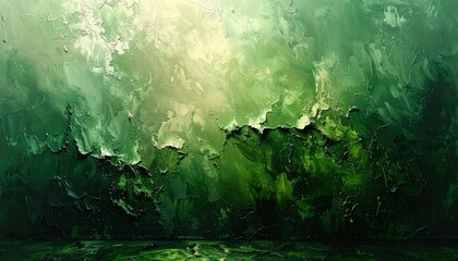 Bright green nature texture grunge wallpaper with sun and plant illustration