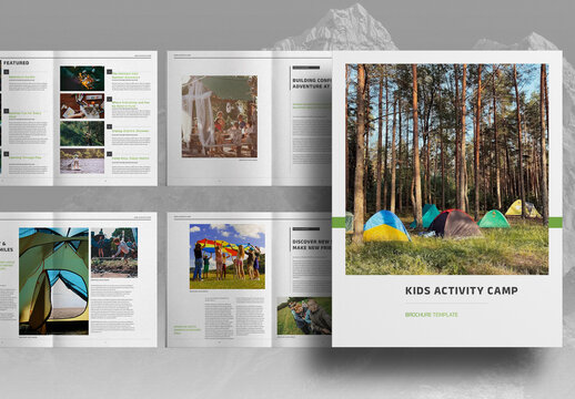 Kids Activity Camp Green School Brochure Layout