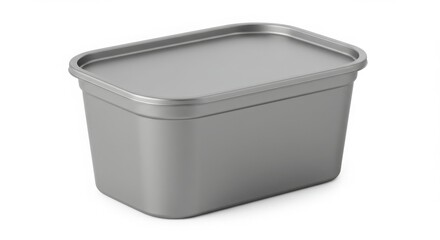 matte aluminum box with logo-ready sleeve isolated on a white background for storage or organization purposes