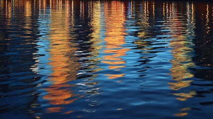 Skyscraper River Twilight Reflections/高層ビル川黄昏反射6