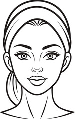 Beauty Face Skincare Lady Illustration. Elegant Woman Applying Skincare. Female Beauty Face Skincare Art. Natural Skincare Woman Face Design. Young Lady Facial Care Illustration. Modern Beauty Skin