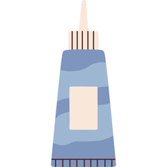 A Blue Squeeze Tube With A White Cap And A Light Beige Label On A Transparent Background Vector Illustration