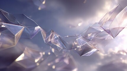 Translucent Polygon Helix Drift/透明ポリゴンヘリックス漂流1