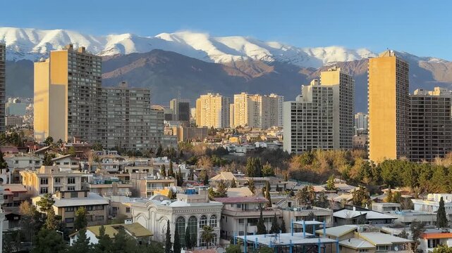 Tehran cityscape showcase stunning mountains in winter landscape urban people lifestyle breathtaking architecture modern skyline Damavand landmark sunrise twilight in metropolitan Persia peace travel