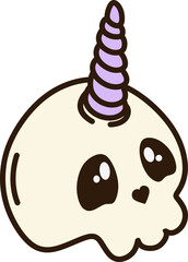 Cute Cartoon Skull Element