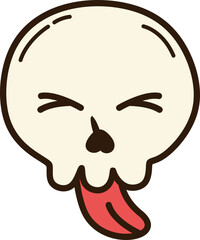 Cute Cartoon Skull Element