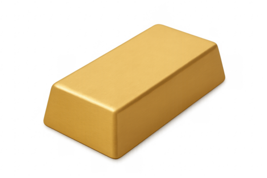 Gold bar bullion representing wealth and financial success