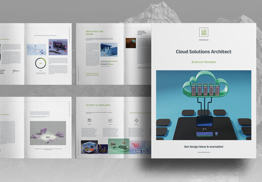 Green Cloud Storage Business Brochure Layout