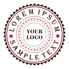 round classic label for brand or badge product