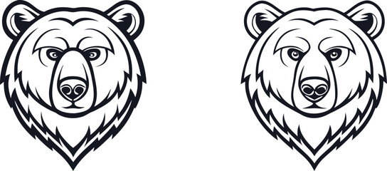 Bear Outline Illustration Set. Wild Bear Outline Drawing. Bear Animal Outline Collection. Forest Bear Outline Design. Grizzly Bear Line Art. Brown Bear Outline Style. Wildlife Bear Outline Sketch