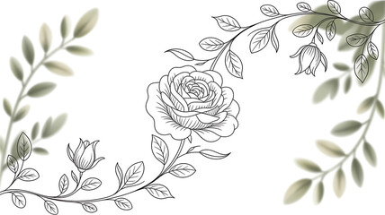 hand drawn flower