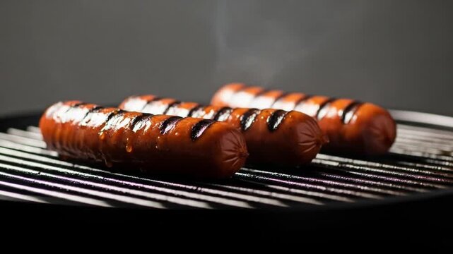 Grilled savory meat delicacies sizzling