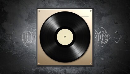 Obraz premium Vintage Vinyl Record on Turntable.