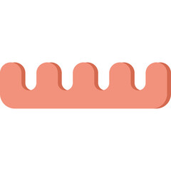 A Pink Toe Separator With Five Loops For Pedicure And Nail Polish Application Isolated On A White Background With A Transparent Background Effect