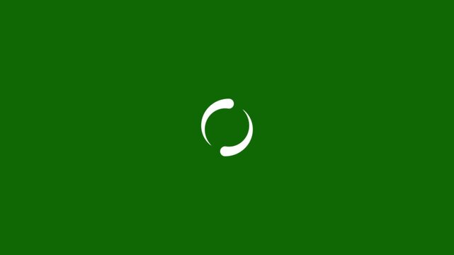 auto renew icon animation,. white color auto renew icon. refresh or reload content icon design animation.
