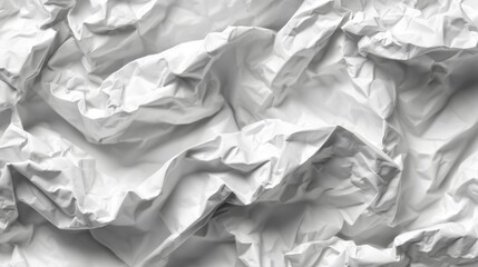 Obraz premium Crumpled White Paper Texture Background for Creative and Artistic Applications in Design