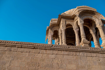 Royal cenotaphs at Badabagh near Jaisalmer India. These were constructed by the Kings of Jaisalmer...
