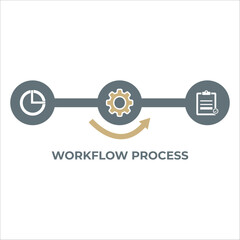 Professional workflow process infographic vector design for business, data, and project management