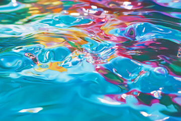 輝く虹色の波のイメージ