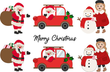 산타클로스와 눈사람