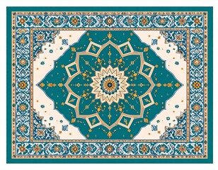 Minimal islamic rug flat design
