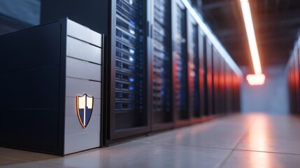 High performance server racks operating in secure data center environment essential for digital infrastructure.