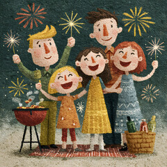 Santa, nutcracker, and scarecrow dolls decorate the Christmas tree and Nativity scene with holiday gifts