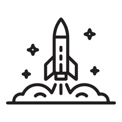 space rocket vector illustration