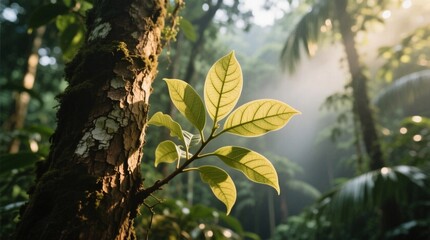 sun rays through trees