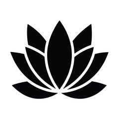 Water Lily Flower Icon Vector Illustration