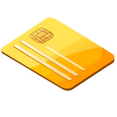 A credit card isolated on a white background