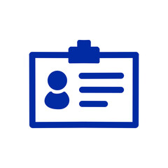 ID card icon for business identity and employee design／社員証や名札などビジネスの身分証デザインに使えるアイコン	