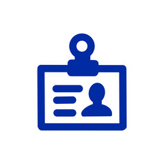ID card icon for business identity and personal information design／ビジネスや個人情報を示す名札・身分証アイコン	