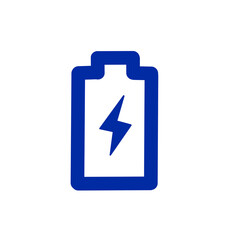 Battery icon with lightning symbol for power and energy concept／電力・充電・エネルギーを表すバッテリーアイコン	